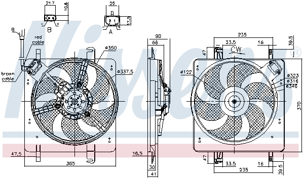 Ventilator radiator potrivit FORD KA, STREET KA 1.3/1.6 09.96-11.08 [1]