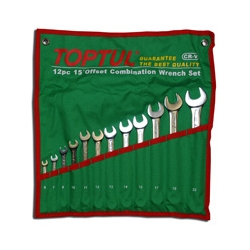 Chei combinate - Set 12 chei combinate fixe inelare cotite 6-22mm, Toptul