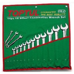 Set 10 chei combinate fixe inelare cotite scurte 10-19mm [1]