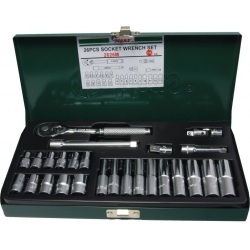 Set scule mana - Set tubulare lungi 1/4. 6 colturi 13 piese