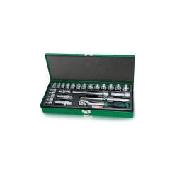 Truse scule - Trusa clichet si chei tubulare 3/8inch, Toptul 25 piese