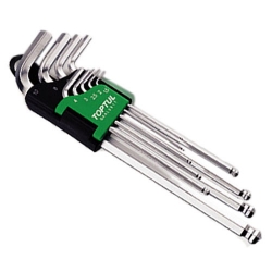 Cheie hexagonala - Set chei hexagonale L cu bila 9 bucati 1.5-10 mm
