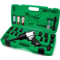 Scule pneumatice - Trusa pistol pneumatic de impact 1/2inch si chei tubulare de impact, Toptul 6500Rpm 813Nm 27 piese