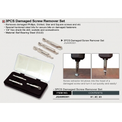 Set scule mana - Set extractoare suruburi 3 piese