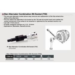 Scule speciale - Cheie fixare alternator 1/2 T50 17mm Toptul