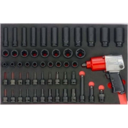 Dulap scule - Set 53 piese raft carucior echipat