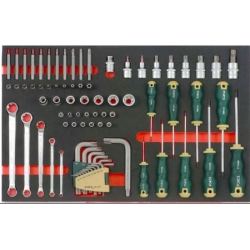 Dulap scule - Set 81 piese raft carucior echipat