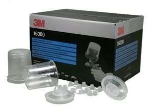 Tinichigerie Vopsitorie - PPS standard 0.65L-50 Pungi Standard&capace cu filtru 200microni&20 dopuri 3M