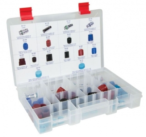 Echipamente service AC - Set 69 bucati capace capete LP HP sistem climatizare aer conditionat Magneti Marelli