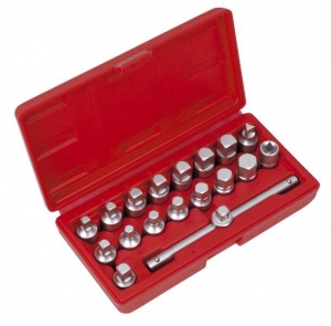 Cheie filtre - Set 18 piese chei buson baie ulei 3/8