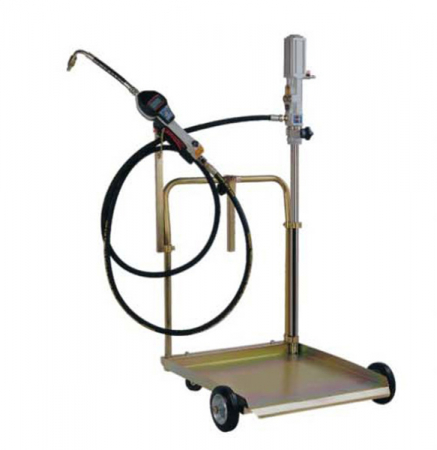 Pneumatice - Aparat distributie fluide 180-200l, contine: carucior, pistol cu debitmetru, pompa pneumatica, randament pompa: 5:1, lungime furtun: 4m