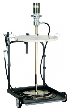 Scule pneumatice - Aparat gresare pentru galeti/butoaie de 180-220kg; Pompa pneumatica vaselina, randament 50:1, Pistol de gresat, Furtun 4m, pe carucior
