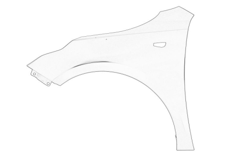 Aripa - Aripa fata Stanga (cu gaura pentru indicator, otel) potrivit KIA CEE'D, CEED 06.18-