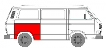 Aripa - Aripa spate dreapta partea inferioara VW TRANSPORTER T3 intre 1979-1992