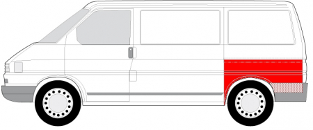 Aripa - Aripa spate stanga 1/2 inaltime, model scurt VW TRANSPORTER IV intre 1990-2003