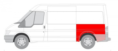 Aripa spate stanga model mediu; pana la geam, lungime 97mm FORD TRANSIT intre 2000-2013 [2]