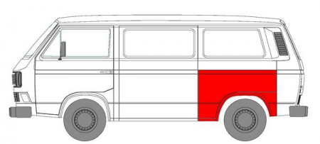 Aripa - Aripa spate stanga partea inferioara VW TRANSPORTER T3 intre 1979-1992