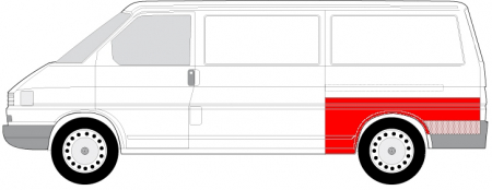 Aripa spatepartea stanga inferioara VW TRANSPORTER intre 1990-2003 [1]