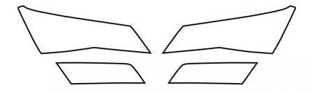 Autocolant protectie far stanga/dreapta transparent, 3M PPF 4.0 folie, ajustare automata, set 4 buc potrivit SKODA SUPERB III 2015-2019 [2]