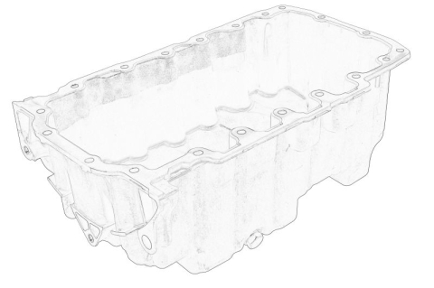 Baie de ulei - Baie ulei (cu gauri pentru senzor de nivel de ulei) potrivit VW CALIFORNIA T6 CAMPER, MULTIVAN T6, TRANSPORTER T6, TRANSPORTER T6 / CARAVELLE T6 2.0D 04.15-08.24