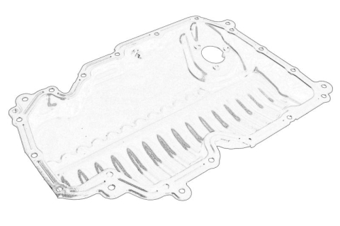 Baie de ulei - Baie ulei (cu locas pentru senzor) potrivit AUDI A3, Q3 2.0D 09.18-