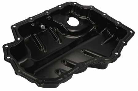 Baie de ulei - Baie ulei otel, partea inferioara, cu locas senzor potrivit AUDI A1, A3, Q2, Q3; SEAT ALHAMBRA, ATECA, IBIZA IV, IBIZA IV SC, IBIZA IV ST, LEON, LEON SC, LEON ST; SKODA OCTAVIA III 1.4-2.0 dupa 2007