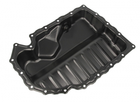 Baie de ulei - Baie ulei otel, partea inferioara potrivit AUDI A3, TT; SEAT ALTEA, LEON, TOLEDO III; SKODA OCTAVIA II, SUPERB II, YETI; VW EOS, GOLF V, JETTA III, JETTA IV, PASSAT B6, SCIROCCO III 1.8/2.0 dupa 2004
