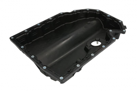 Baie de ulei - Baie ulei partea inferioara, cu locas senzor plastic / plastic potrivit AUDI A3; SEAT LEON; VW Golf 7 VII, TOURAN 1.8/2.0 dupa 2012