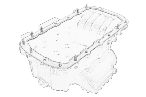 Baie de ulei - Baie ulei (plastic) (cu capac; cu garnitura) potrivit FORD TRANSIT CONNECT, TRANSIT CONNECT V408/MINIVAN 1.5D/1.6D 09.13-