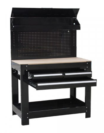 Banc de lucru, numar sertare echipate: 2, numar dulapuri: 1, sarcina maxima: 200 kg, latime: 1144 mm, adancime: 635 mm, inaltime: 1550 mm [2]