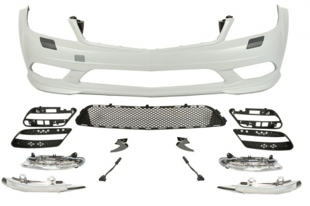 Bara - Bara fata cu lumini LED de zi, AMG, cu grile, cu locas spalator de faruri, grunduit potrivit MERCEDES Clasa C C204, C T-MODEL S204, C W204 2011-2013