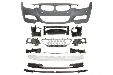 Bara - Bara fata model pachet M complet, cu locas proiector cu locas senzori parcare, grunduit potrivit BMW Seria 3 F30, F80, 3 F31 2011-2019