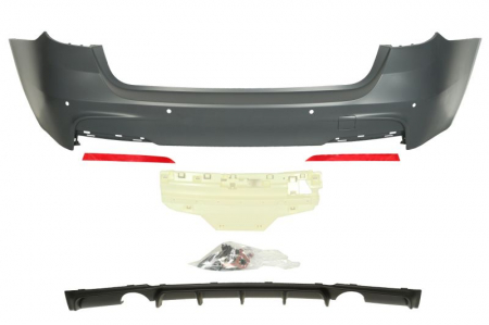 Bara - Bara (Spate, M PERFORMANCE, complet, cu gauri pentru senzorii de parcare, pentru vopsire) potrivit BMW 3 (F30, F80), 3 (F31) Break 10.11-03.19