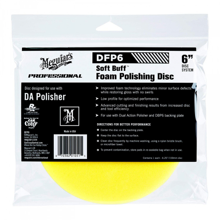 Chimice si Intretinere - Burete Polish Mediu Meguiar's Soft Buff DA Foam Polishing Disc 6