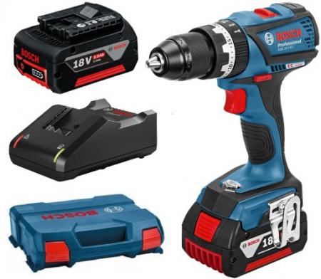 Echipamente - Burghiu electric cu acumulator GSB 18V-EC 1,5-13mm, voltaj: 18V, torsiune maxima: 60Nm, 2 x 5 Ah Li-Ion
