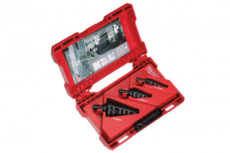 Scule speciale - Burghiu / Kit burghiu / Burghiu conic / mixt / cu mai multe trepte, 3 buc., diametru burghiu: 4; 35mm, material: aluminiu / metal / otel