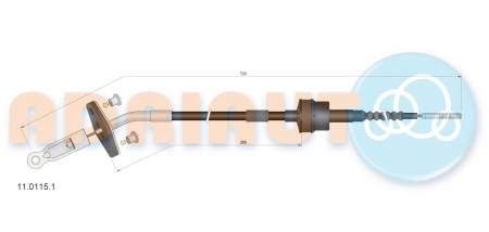 Cablu ambreiaj (720mm/305mm) potrivit FIAT PALIO, SIENA 1.3D-1.9D 04.96- [1]