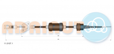 Cablu ambreiaj (855mm/465mm) potrivit FIAT PUNTO 1.1-1.7D 09.93-06.00 [1]