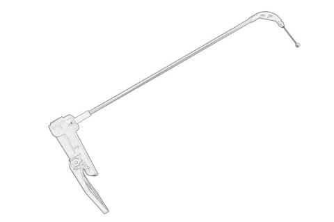 Caroserie - Cablu capota motor (cu prindere) potrivit FIAT TALENTO; NISSAN NV300; OPEL VIVARO B; RENAULT KANGOO BE BOP, KANGOO EXPRESS, KANGOO II, TRAFIC III 1.2-Electric 02.08-