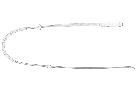 Caroserie - Cablu capota motor (din pirghie) potrivit VW TOUAREG 2.5D-6.0 10.02-05.10