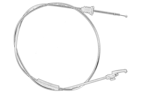 Caroserie - Cablu capota motor potrivit VW CALIFORNIA T6 CAMPER, MULTIVAN T6, TRANSPORTER T5, TRANSPORTER T6, TRANSPORTER T6 / CARAVELLE T6 1.9D-Electric 04.03-08.24