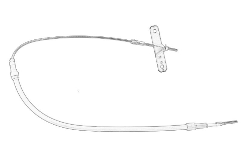 Piese Auto - Cablu frana mana (4x4 numai) potrivit VW MULTIVAN T5, MULTIVAN T6, TRANSPORTER T5, TRANSPORTER T6, TRANSPORTER T6 / CARAVELLE T6 2.0-3.2 11.03-08.24