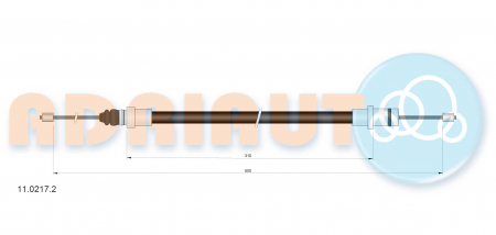 Cablu frana mana Fata Dreapta/Stanga (500mm/310mm) potrivit CITROEN C8, JUMPY I, JUMPY II; FIAT SCUDO, ULYSSE; LANCIA PHEDRA; PEUGEOT 807, EXPERT, EXPERT TEPEE 1.6-3.0 10.95- [1]