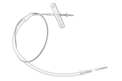 Piese Auto - Cablu frana mana Fata potrivit VW MULTIVAN T5, MULTIVAN T6, TRANSPORTER T5, TRANSPORTER T6, TRANSPORTER T6 / CARAVELLE T6 1.9D-3.2 04.03-08.24