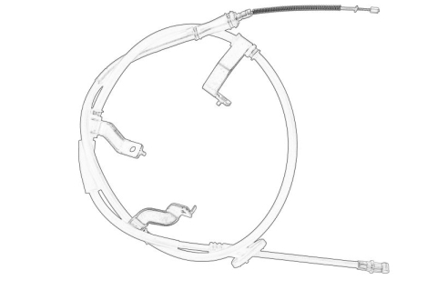 Piese Auto - Cablu frana mana Spate Dreapta (1880mm/1665mm/1020mm, tip frana: disc) potrivit HYUNDAI TUCSON 2.0/2.0D/2.7 08.04-11.10