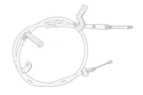Piese Auto - Cablu frana mana Spate Stanga (1742mm) potrivit KIA CEE'D, PRO CEE'D 1.0-1.6D 05.12-07.18