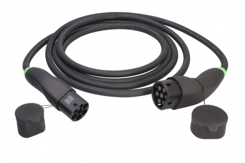 Cabluri - Cablu incarcator drept GC EV Type 2, numar faze: 3, tip priză: 2, 5m, 22kW, 32A, 6mm², negru (cu capac) potrivit DS DS 3 / DS 3, DS 4 II, DS 7, DS 9; IVECO DAILY V 11117165-ZYA 10.83-