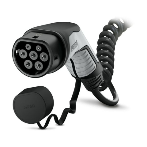 Cabluri - Cablu incarcator spirala CHARX Connect, numar faze: 1, tip priză: 2, 4m, 3,7kW, 20A, 2,5mm², negru potrivit DS DS 3 / DS 3, DS 4 II, DS 7, DS 9; IVECO DAILY V, DAILY VI 11117165-ZYA 10.83-