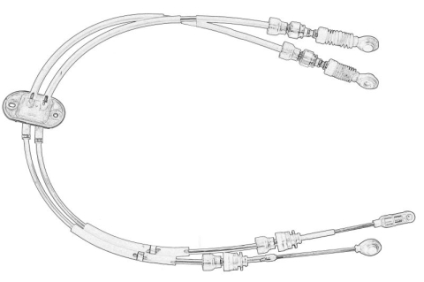 Transmisie - Cablu shimbator viteze (2 buc.; pentru transmisie manuala; set) potrivit MAZDA CX-7 2.2D 07.09-03.13