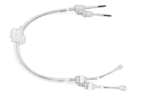 Transmisie - Cablu shimbator viteze Dreapta/Stanga (1066mm) potrivit VW CRAFTER 30-35, CRAFTER 30-50 2.5D 04.06-05.13